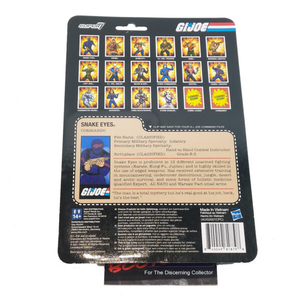 Super7 G.I. Joe: ReAction "Secret Service" Snake Eyes