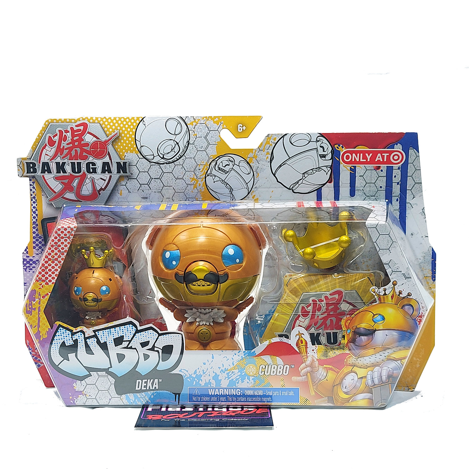 Bakugan 2021 Aurelus Cosplay King Cubbo - Personaggio Collezionabile Con 2 BakuCores, Accessorio E Carta