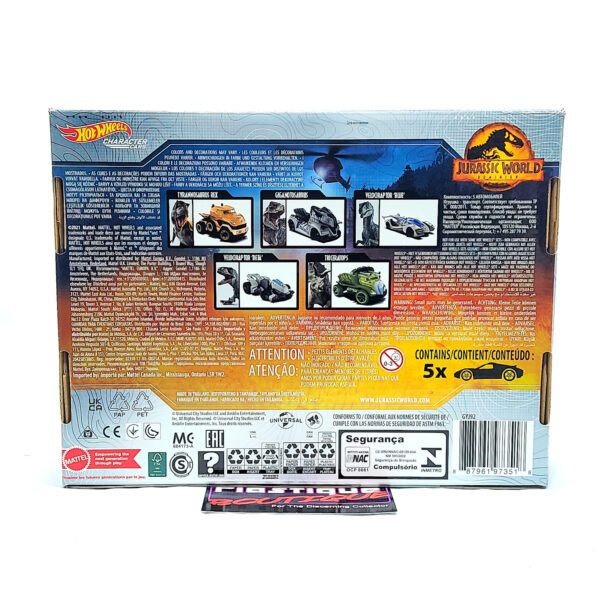 Hot Wheels Jurassic World Dominion: Character Car 5 Pack