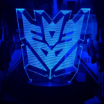 LED 3D Acrylic Sign: Transformers G1 Decepticon Logo