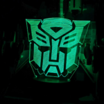 LED 3D Acrylic Sign: Transformers G1 Autobot Logo