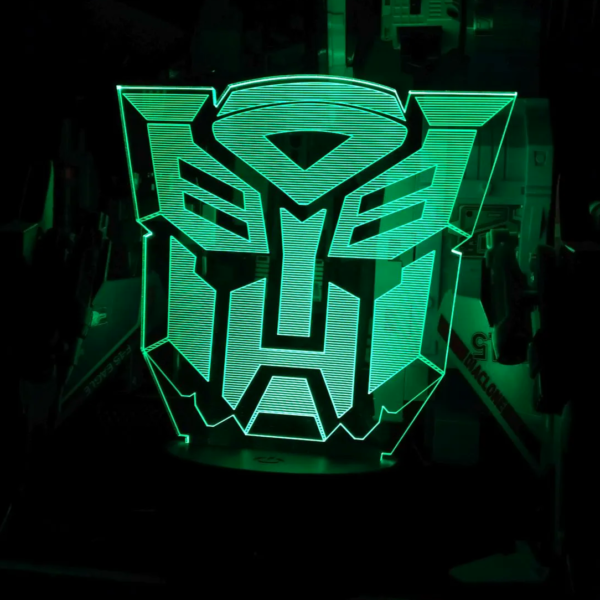 LED 3D Acrylic Sign: Transformers G1 Autobot Logo