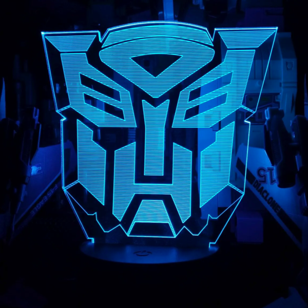LED 3D Acrylic Sign: Transformers G1 Autobot Logo