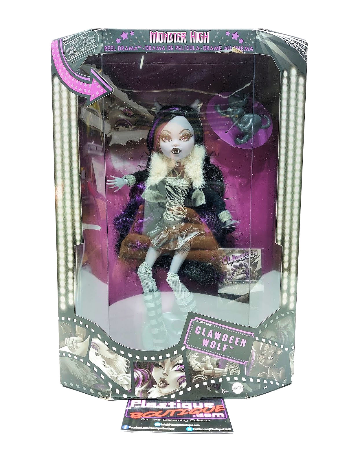 Monster High Doll Clawdeen Wolf Reel Drama Collector Doll NEW IN