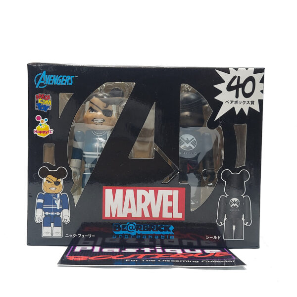 Be@rbrick Happy Kuji Marvel: Nick Fury & S.H.I.E.L.D. Logo 2-Pack #40