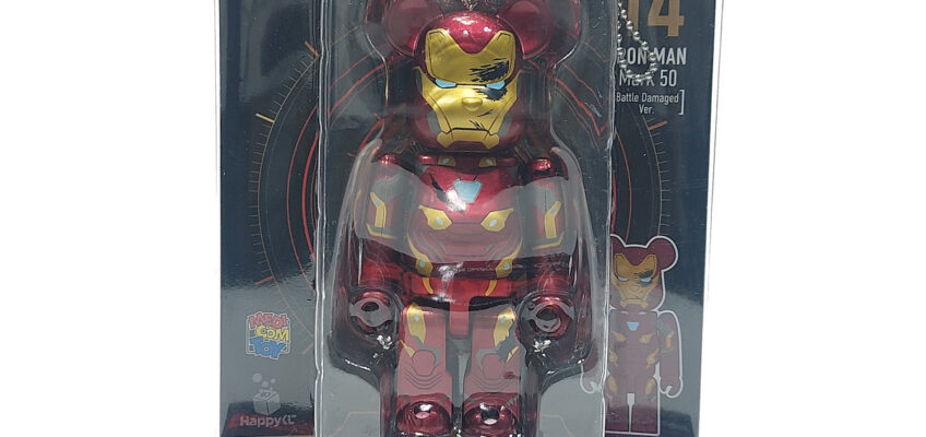 Bearbrick Happy Kuji Marvel Infinity Saga: Iron Man Mark 50 Armor (Battle Damage) #14