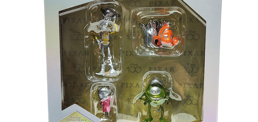 Happy Kuji/Disney Pixar 100 Years Of Wonder: Woody, Nemo, Boo, & Mike Wazoski Platinum Ornament Box Set (Prize C)