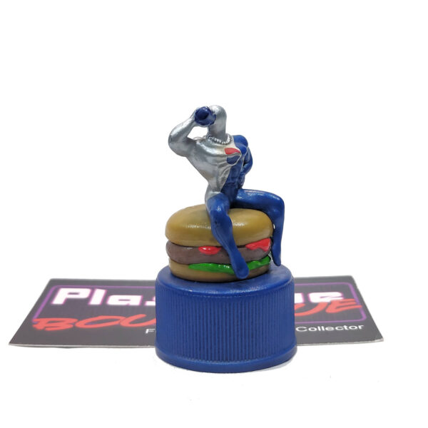 Pepsi Bottle Cap Figure: Pepsi-Man & Hamburger (Japanese Import)