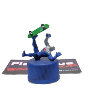 Pepsi Bottle Cap Figure: Pepsi-Man & Skateboard (Japanese Import)