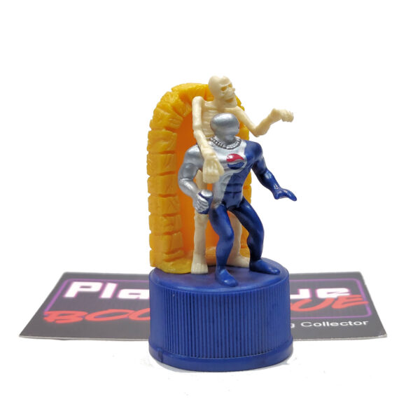 Pepsi Bottle Cap Figure: Pepsi-Man & Skeleton - Orange (Japanese Import)