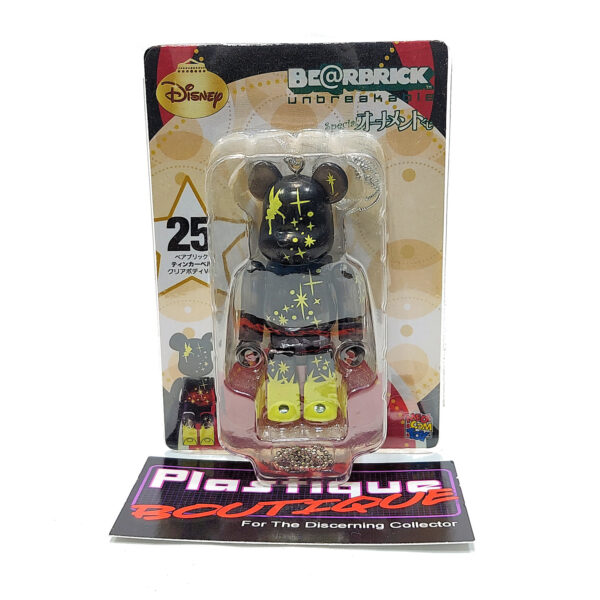 Be@rbrick Disney Special Ornament Happy Kuji: Tinker Bell (Clear Body Version) #25
