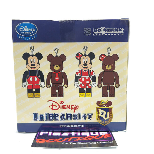 Be@rbrick Disney UniBEARsity: Minnie Mouse & Pudding 2-Pack (Japanese Disney Store Exclusive)