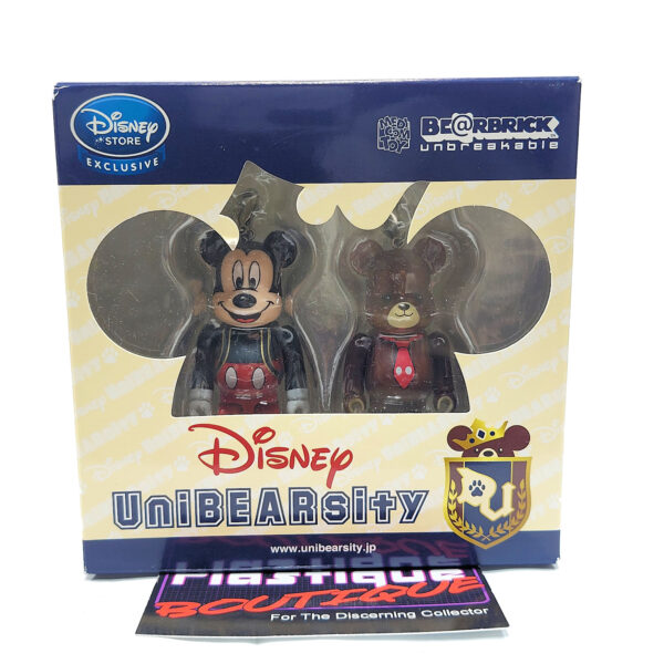 Be@rbrick Disney UniBEARsity: Mickey Mouse & Mocha 2-Pack (Japanese Disney Store Exclusive)