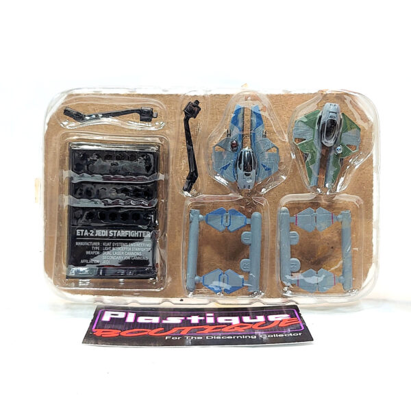 F-Toys Star Star Wars Vehicle Collection Vol. 5: ETA-2 Jedi Starfighters (Blue & Green) 1/144