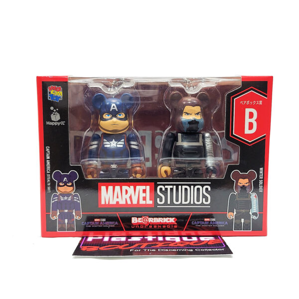 Be@rbrick Marvel Studios Happy Kuji: Captain America (Stealth Suit) & Winter Soldier 2 Pack (Prize B)